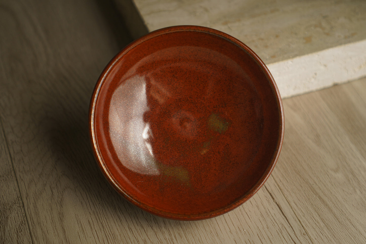 Small Shallow Bowl in Earthy Red