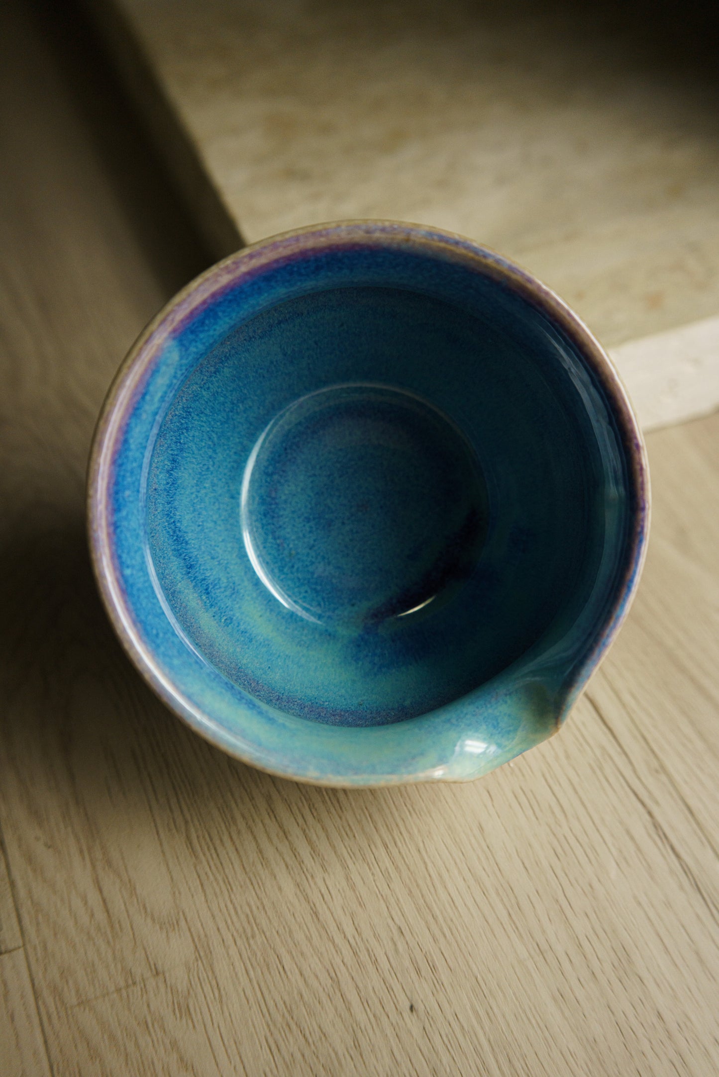 Collared Matcha Bowl in Cerulean