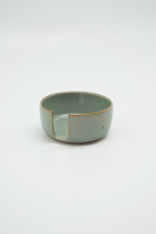 Small Notched Mini Dish in Celadon
