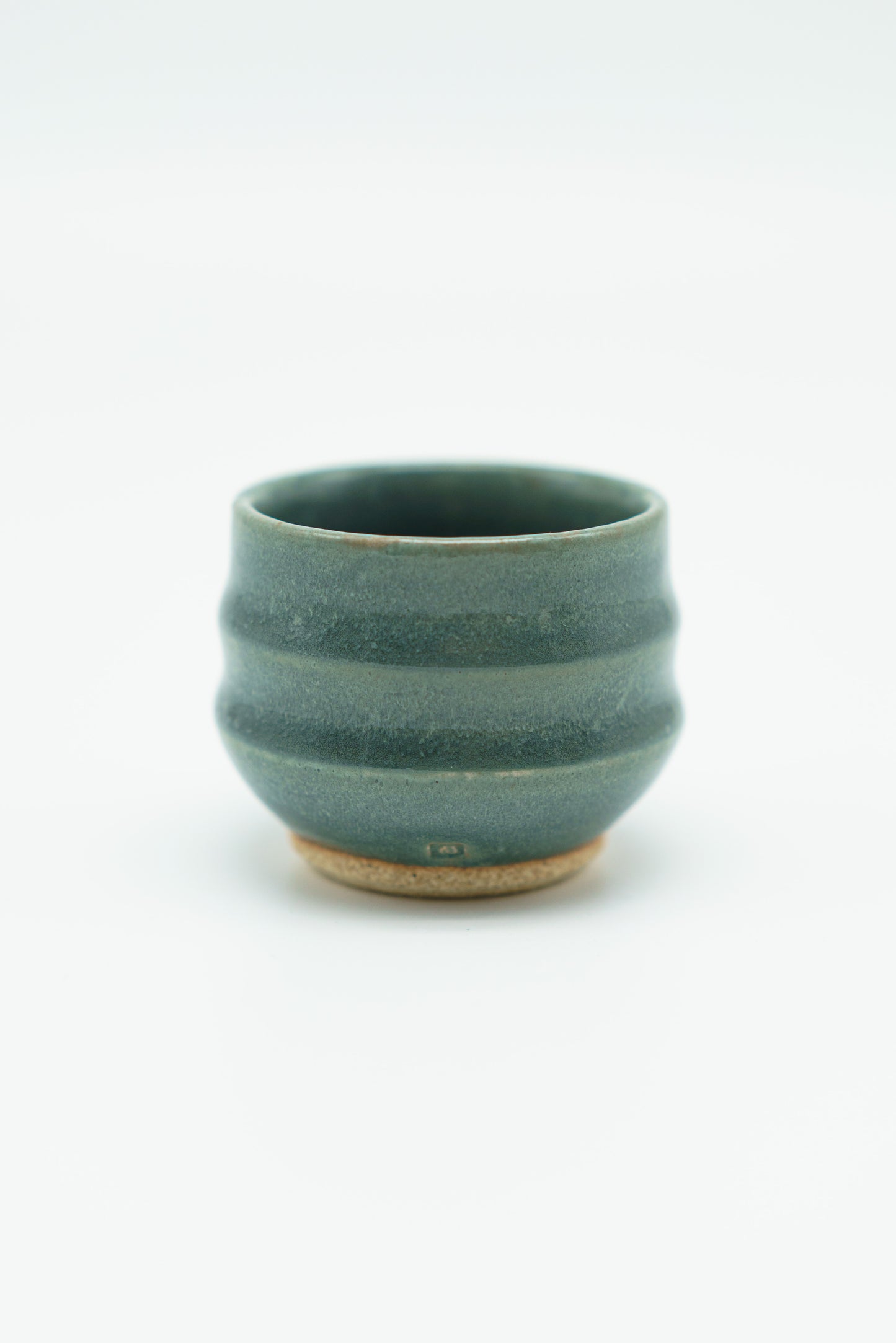 Ridged Teacup in Deep Turquoise