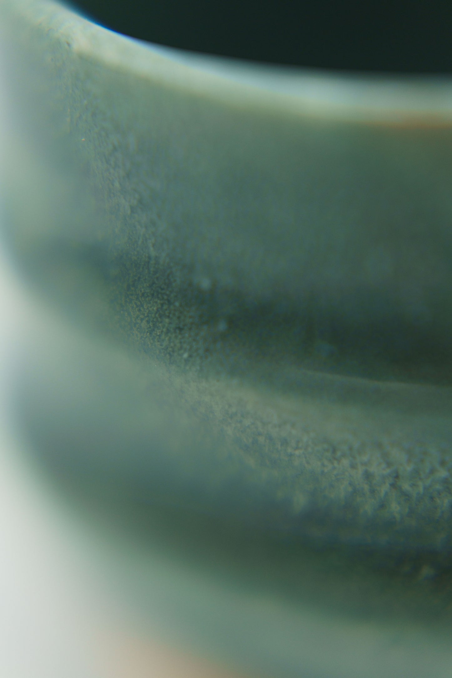 Ridged Teacup in Deep Turquoise