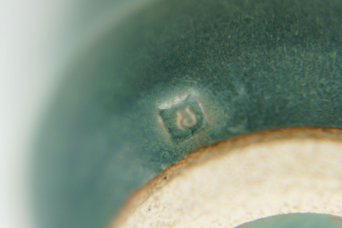 Ridged Teacup in Deep Turquoise