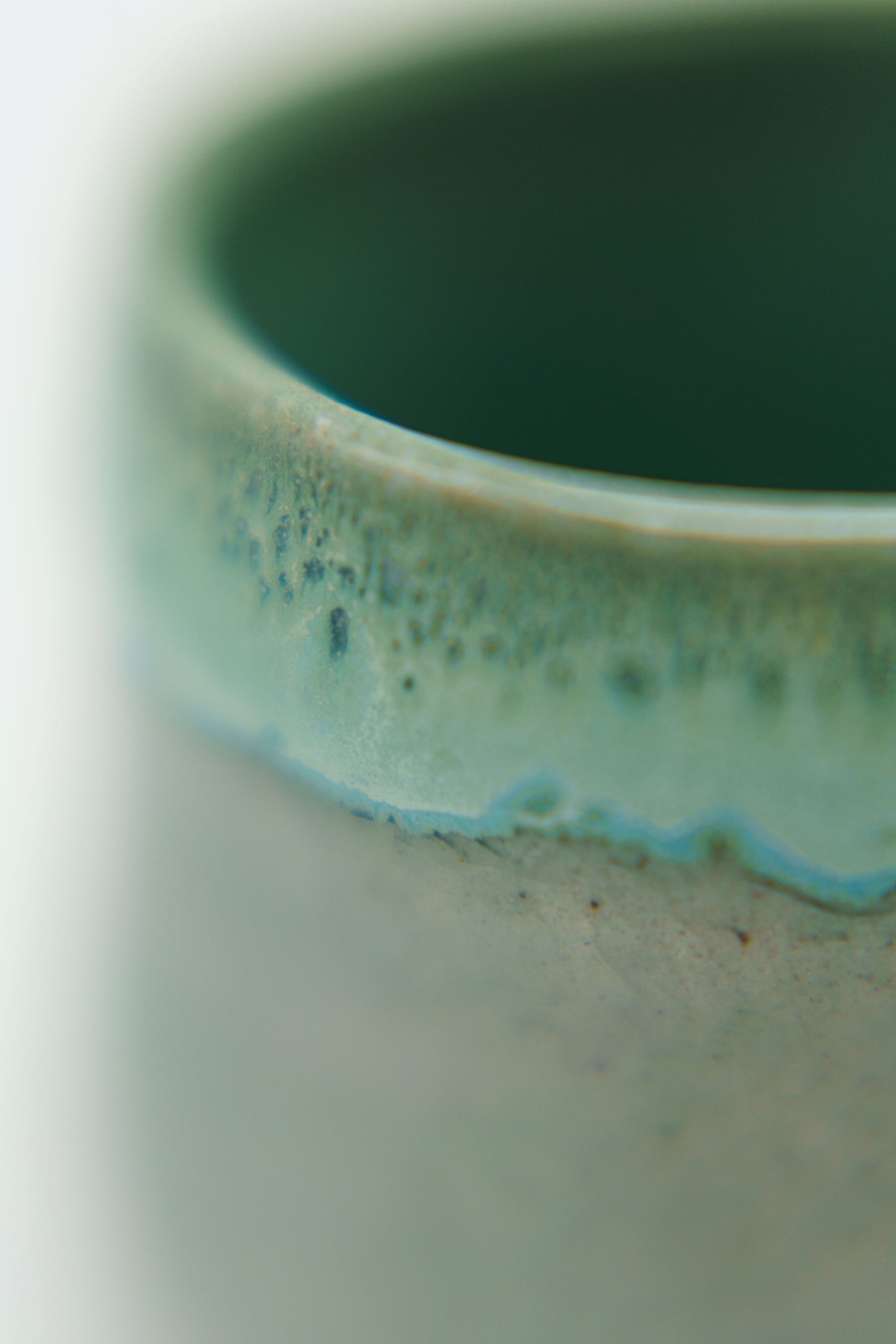 Rounded Cream Jug with Blue Rim