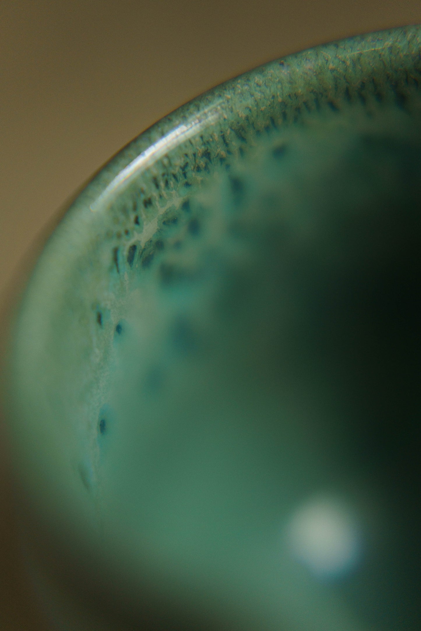 Rounded Cream Jug with Blue Rim