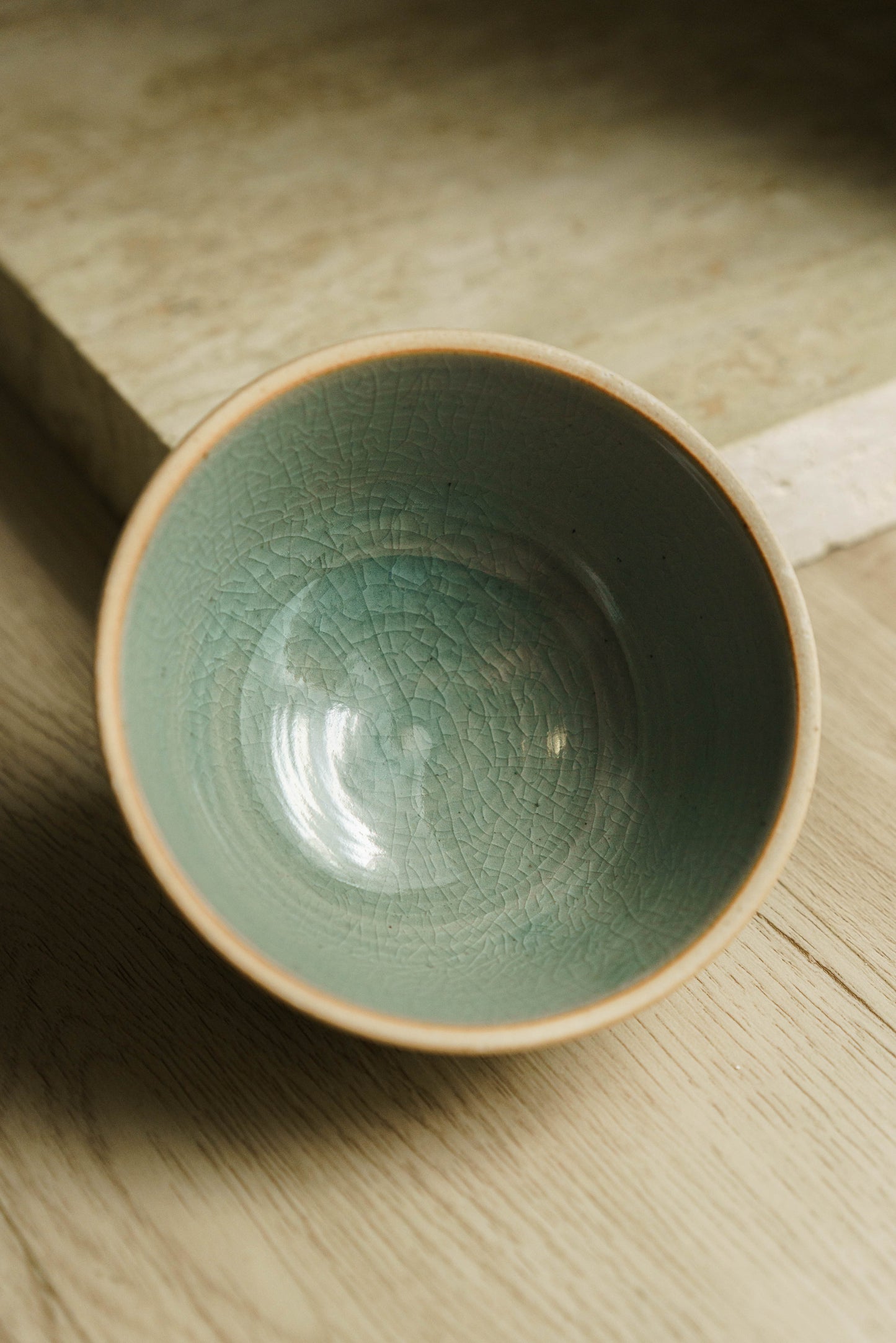 Ridged Bowl with Unglazed Exterior