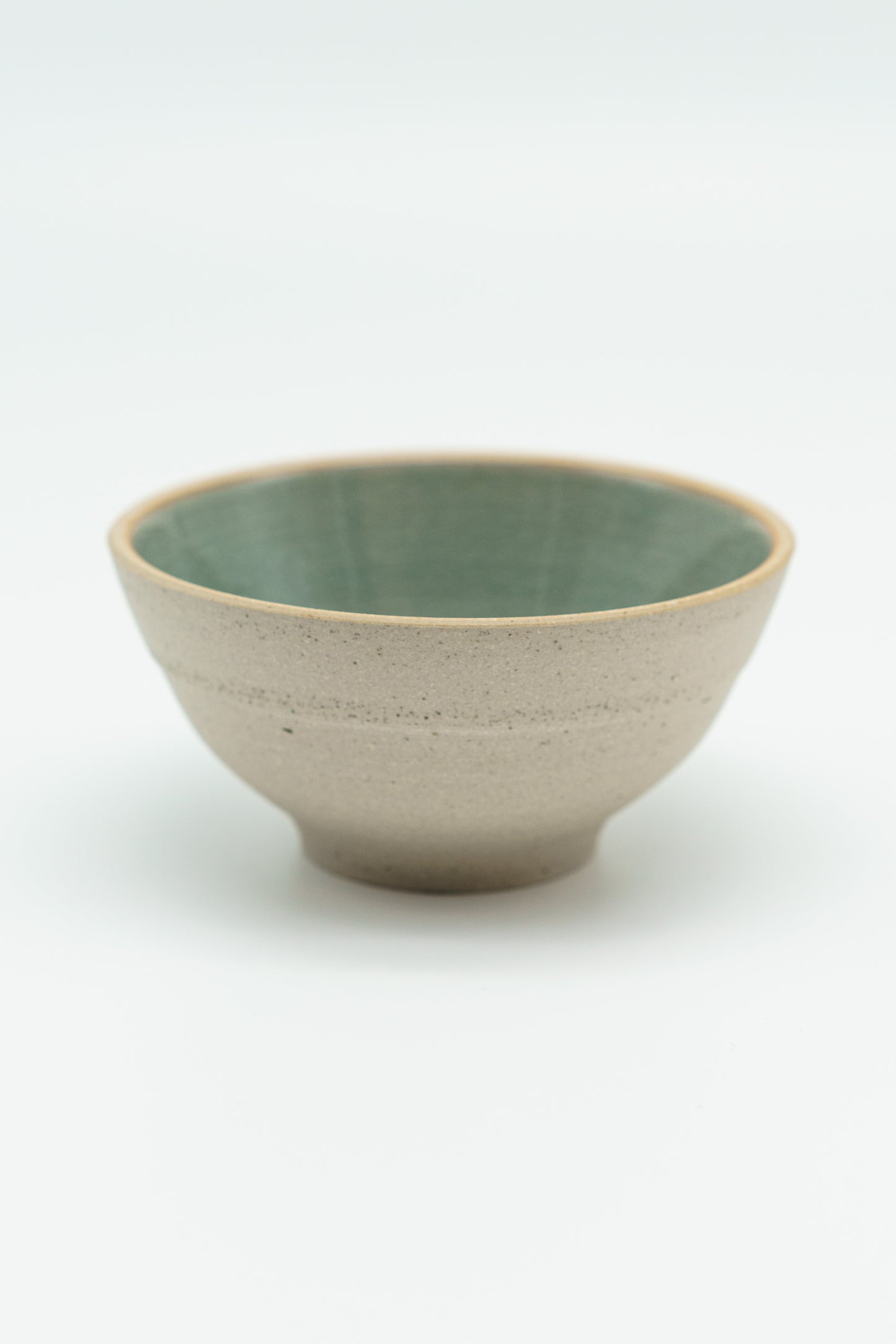 Ridged Bowl with Unglazed Exterior