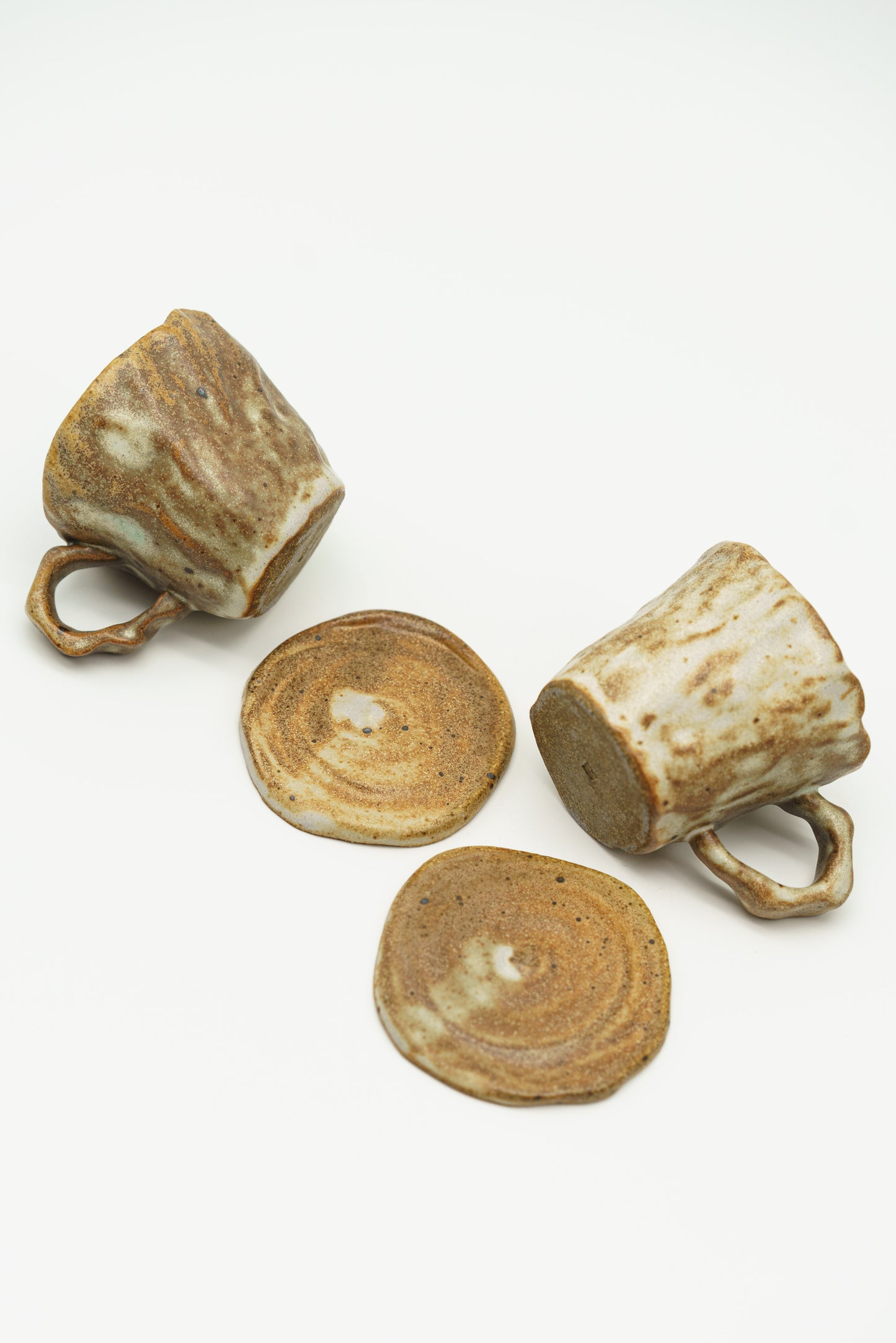 Wonky Teacup Set in Creamy Caramel