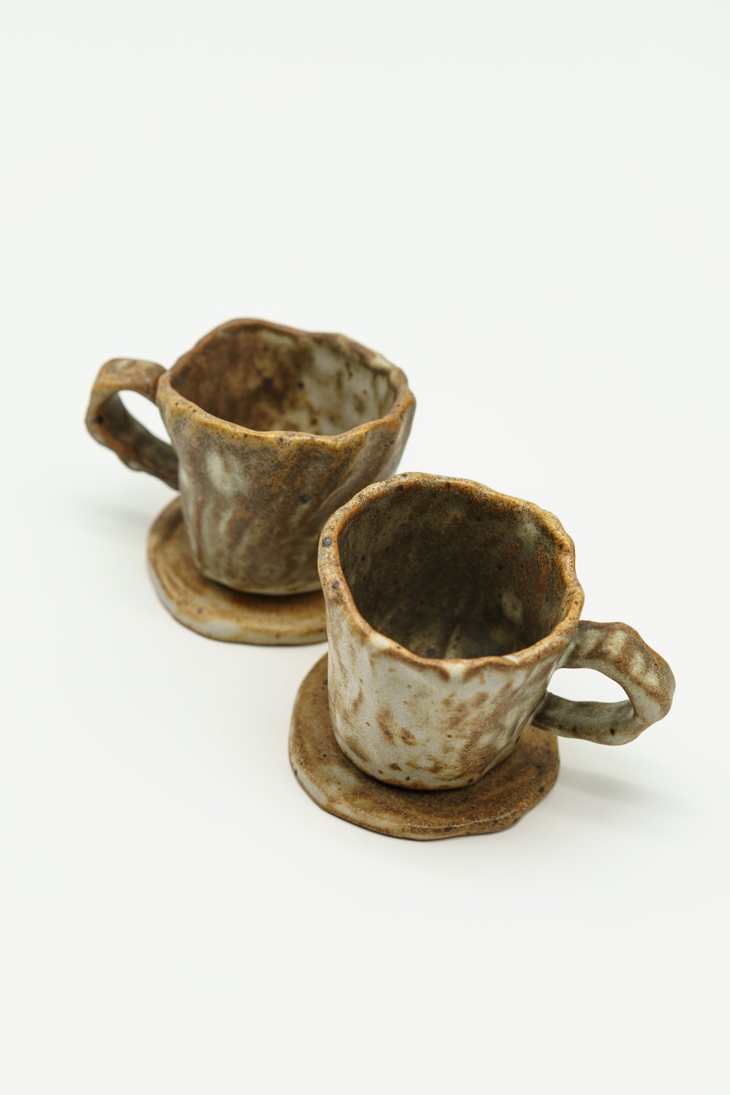 Wonky Teacup Set in Creamy Caramel