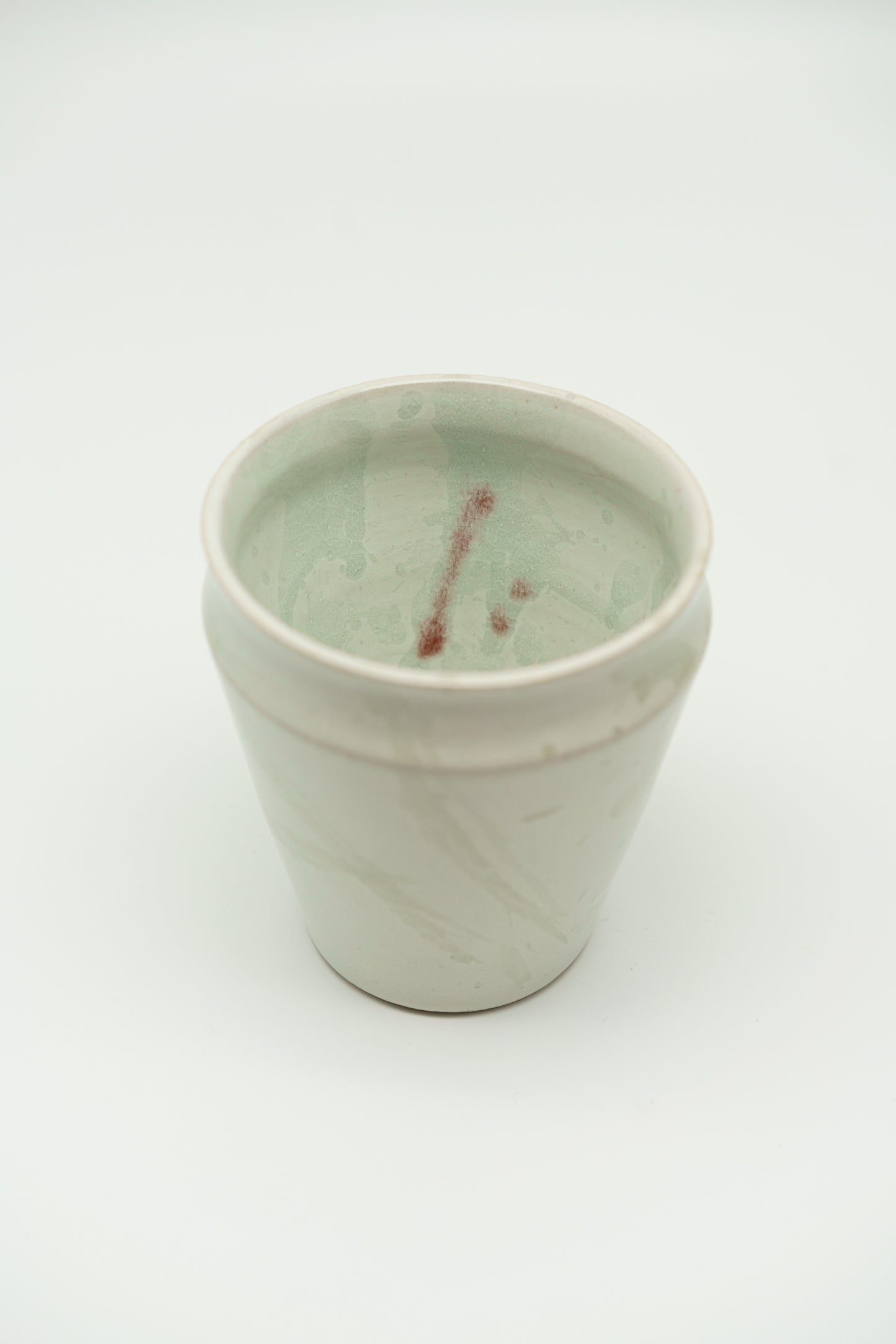 Tapered Vase in White Splatter