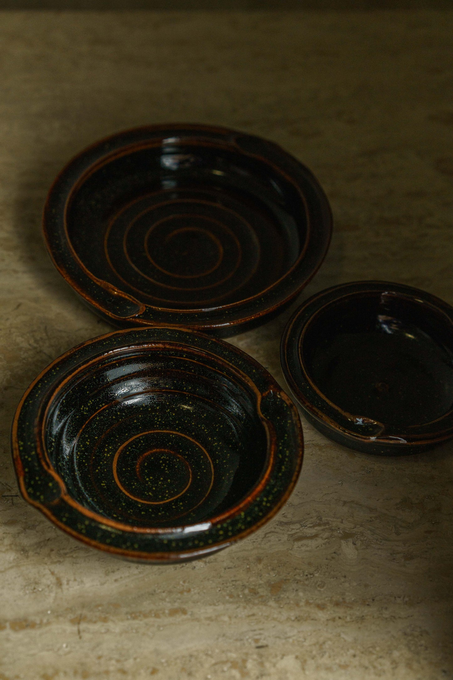 Nesting Teadust Bowls with Rims- Only Small Available