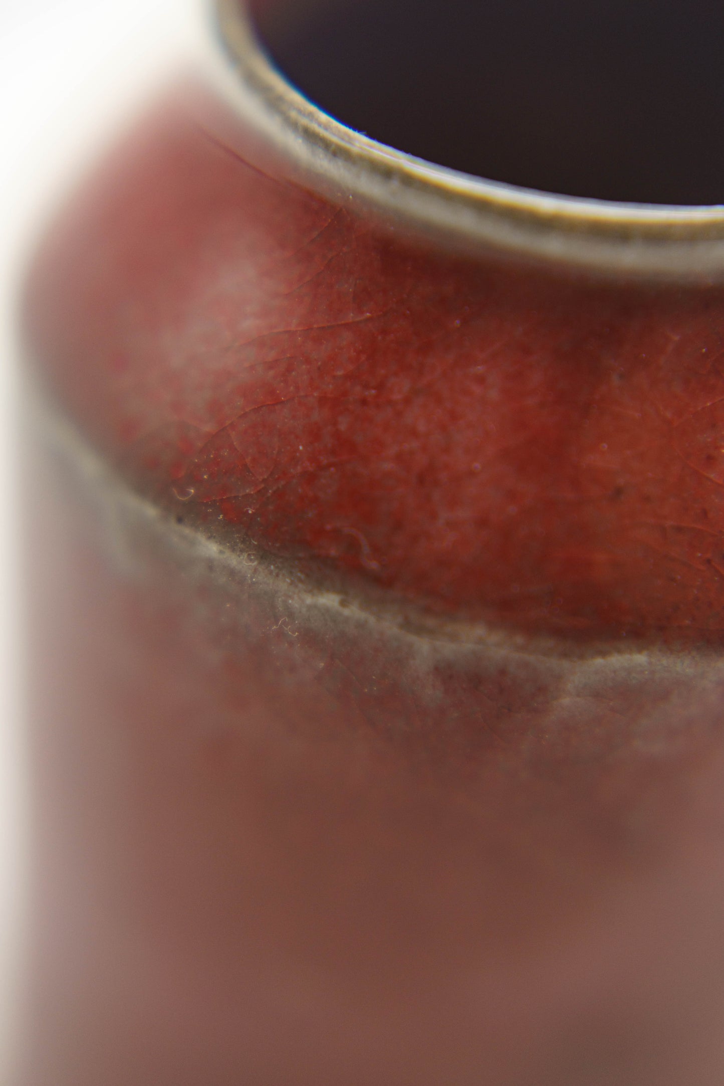 Petite Angular Vase in Deep Red