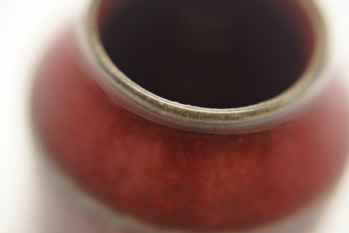 Petite Angular Vase in Deep Red