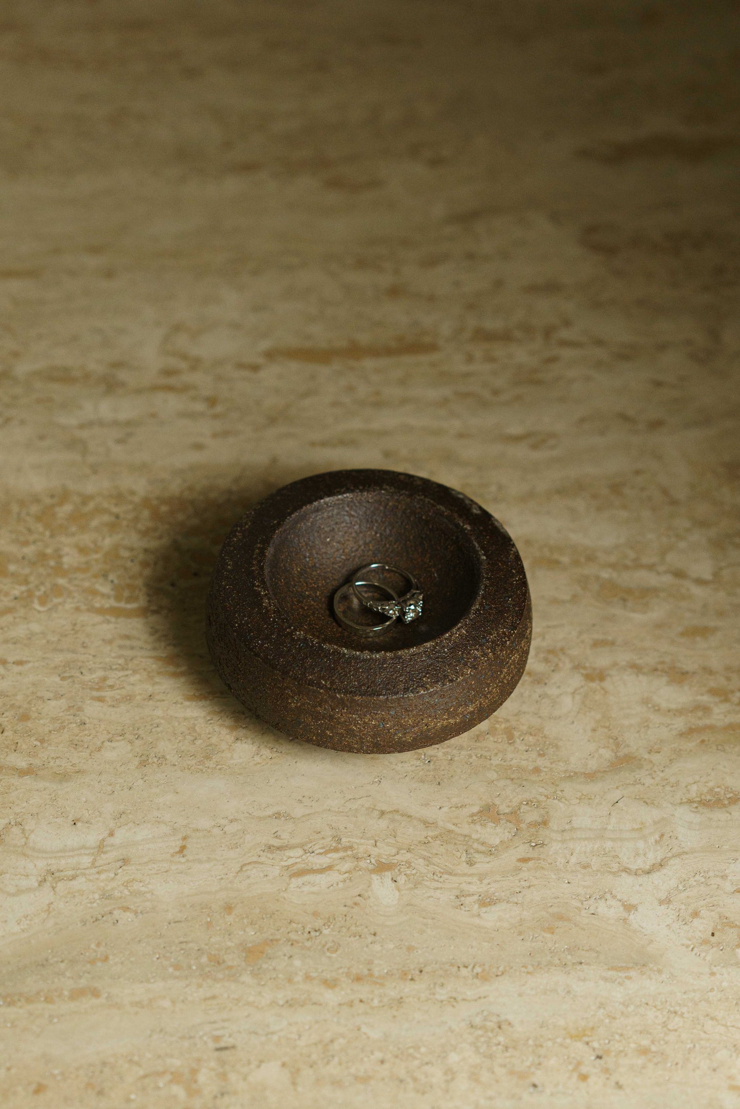 Almost Floating Compact Earth Trinket Dish