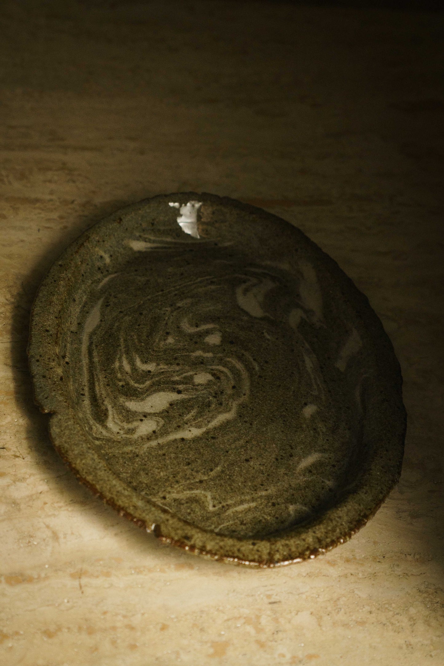 Marbled Oval Tray