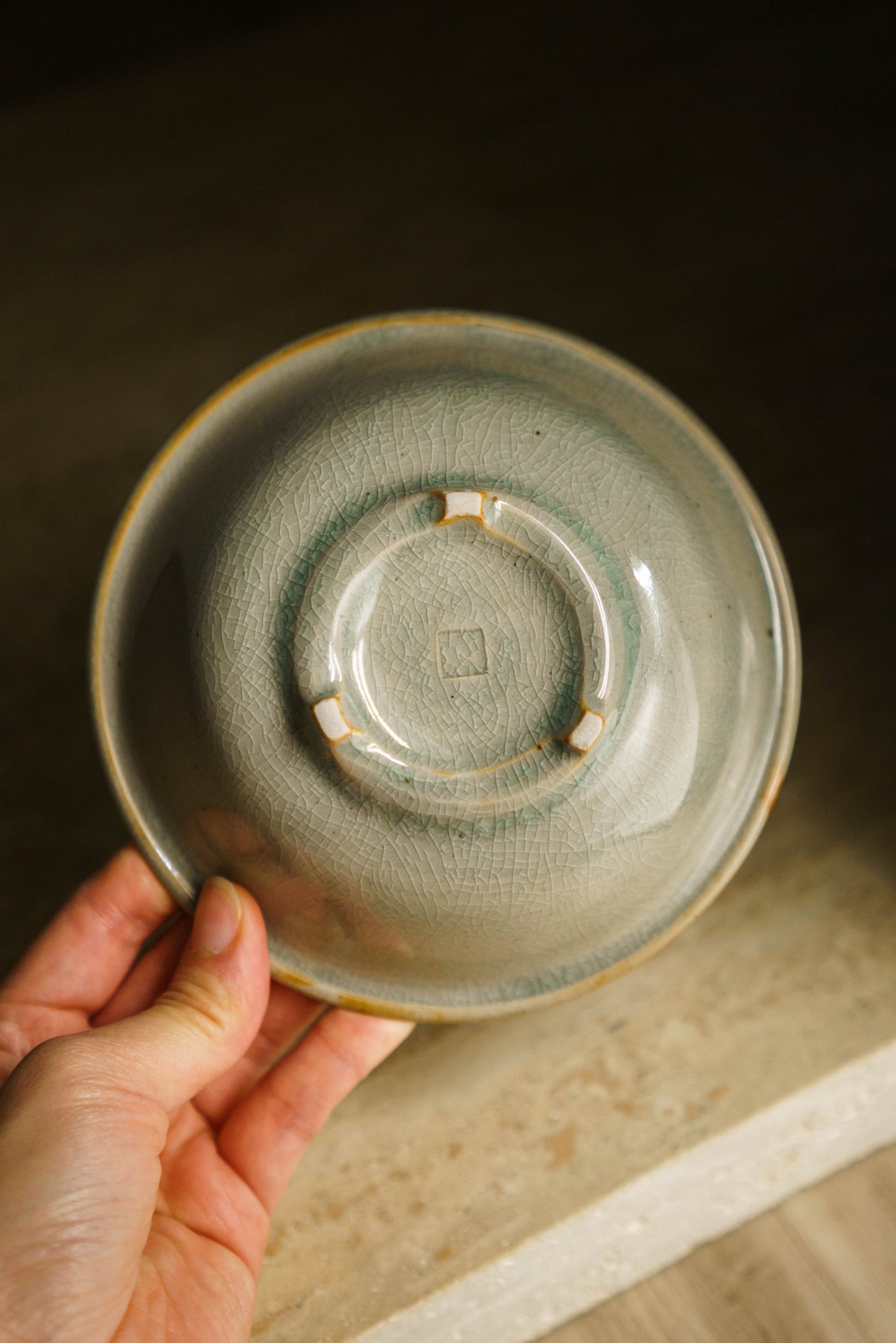 Wide Three-Footed Ice Cream Bowl