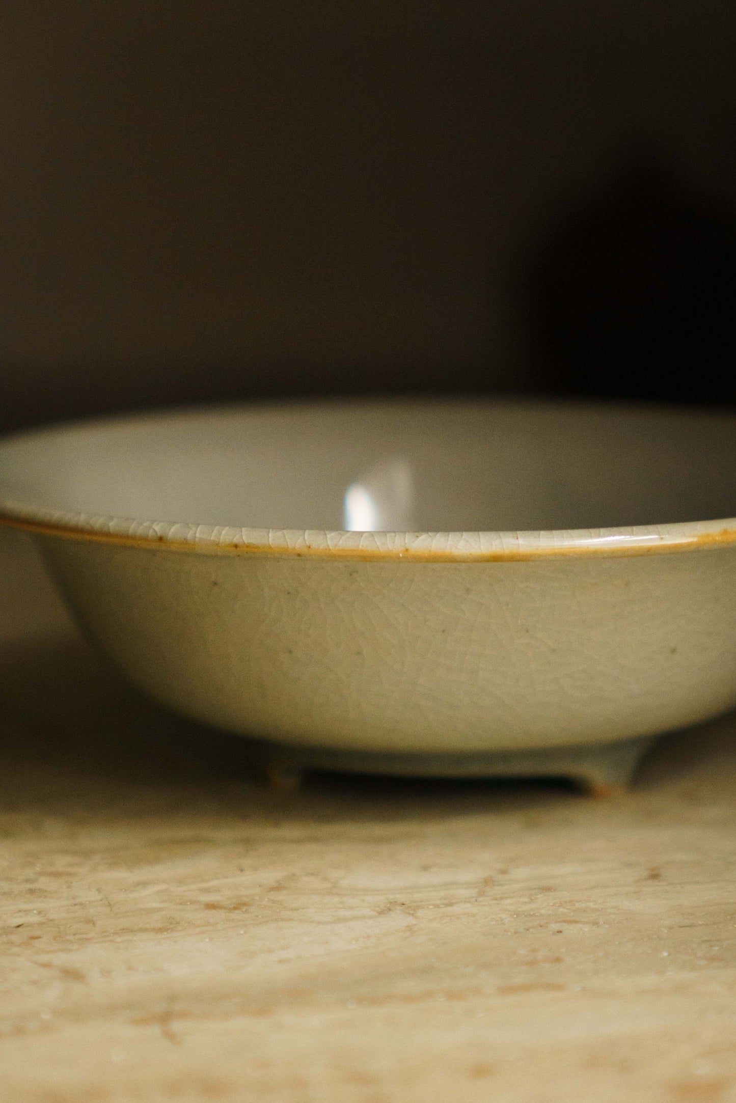 Wide Three-Footed Ice Cream Bowl