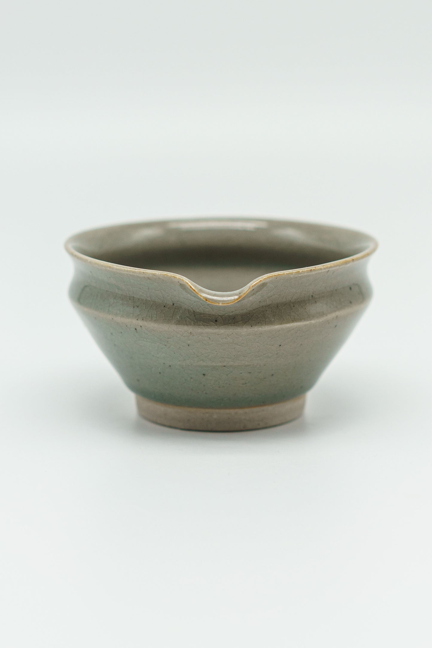 Small Sharp Matcha Bowl in Celadon Blue