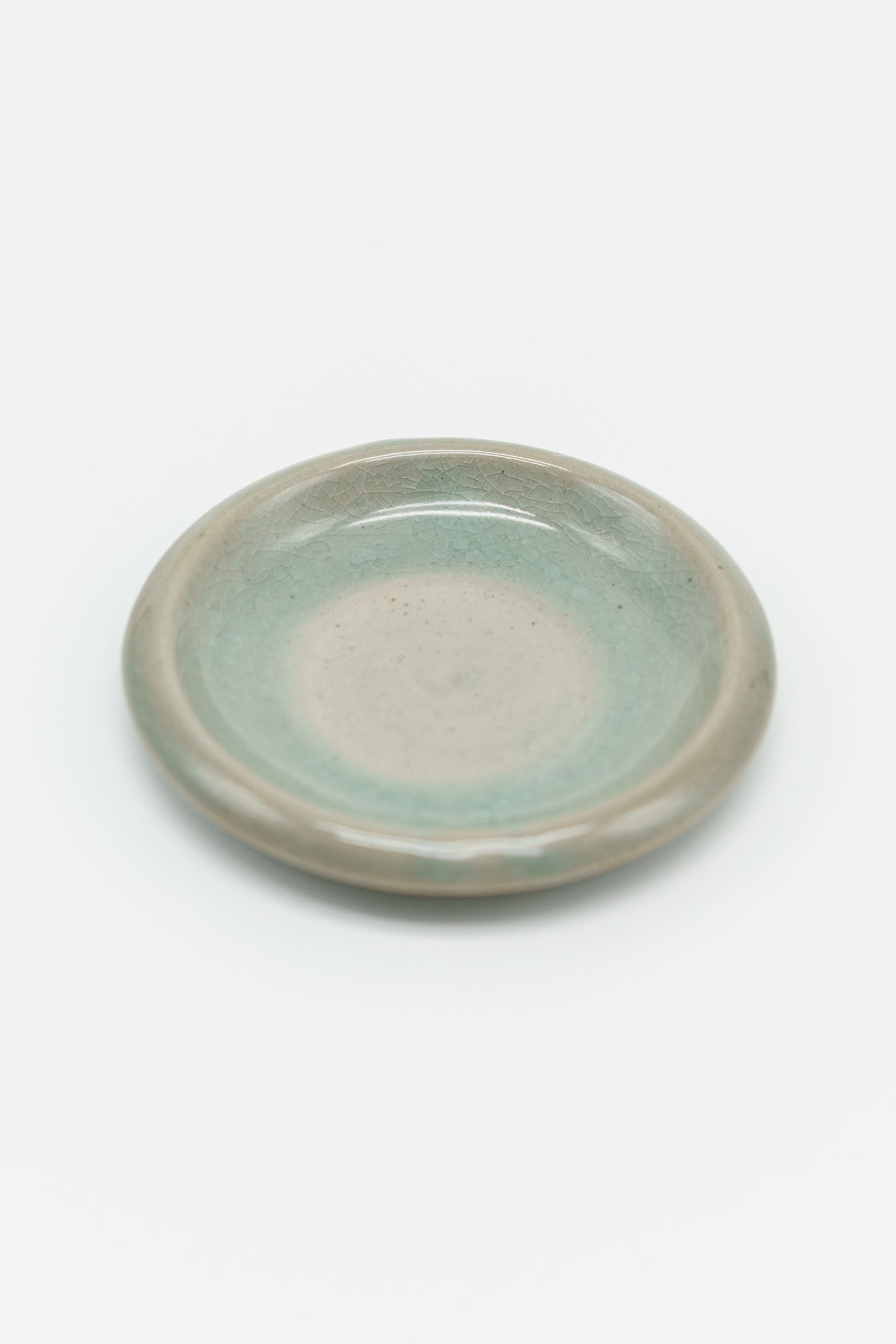 Celadon Trinket Dish with Ridged Bottom