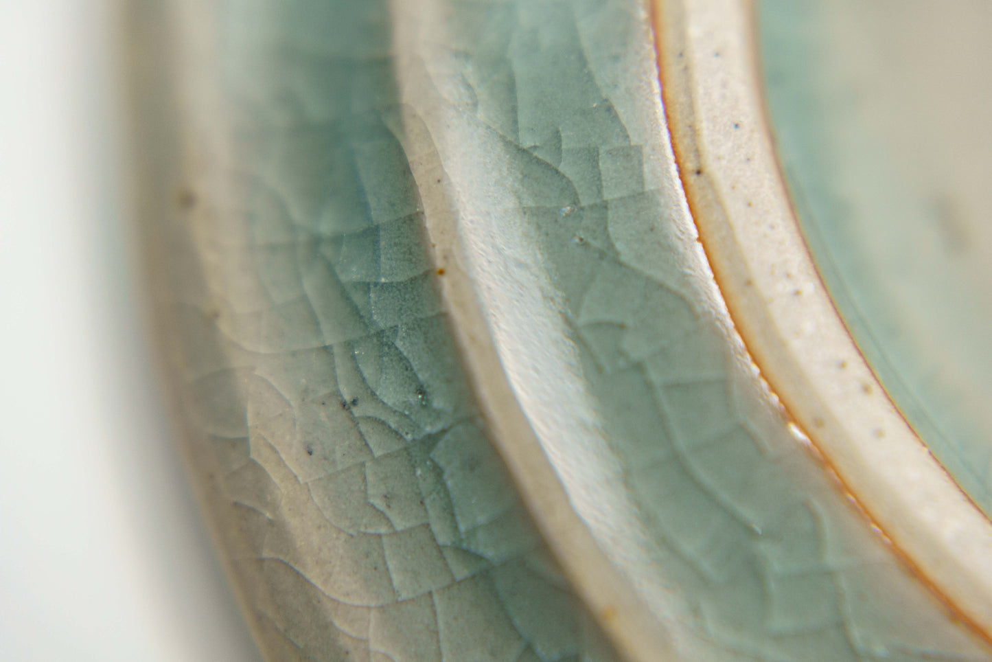 Celadon Trinket Dish with Ridged Bottom