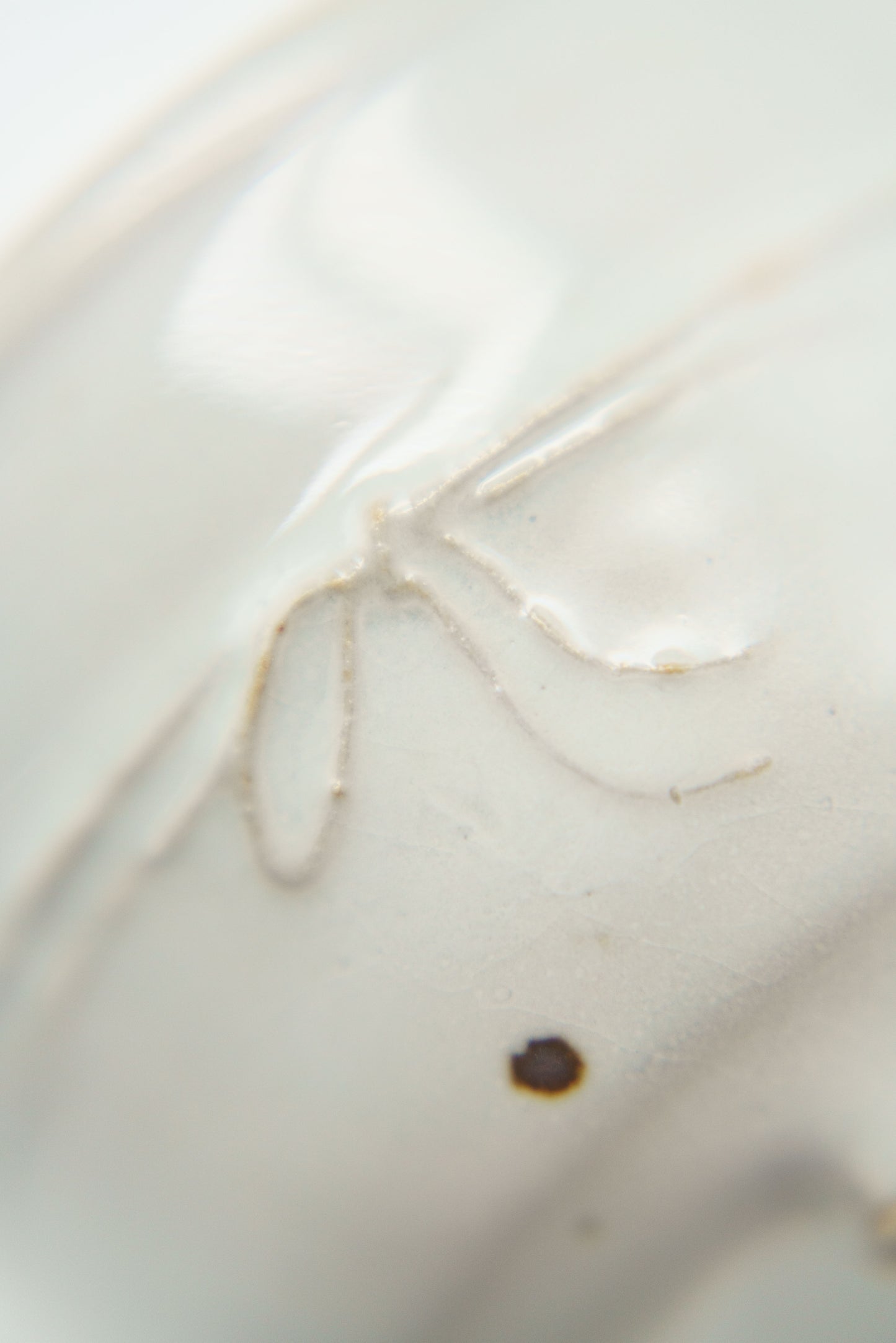 White Ribbon Teacup with Beauty Mark