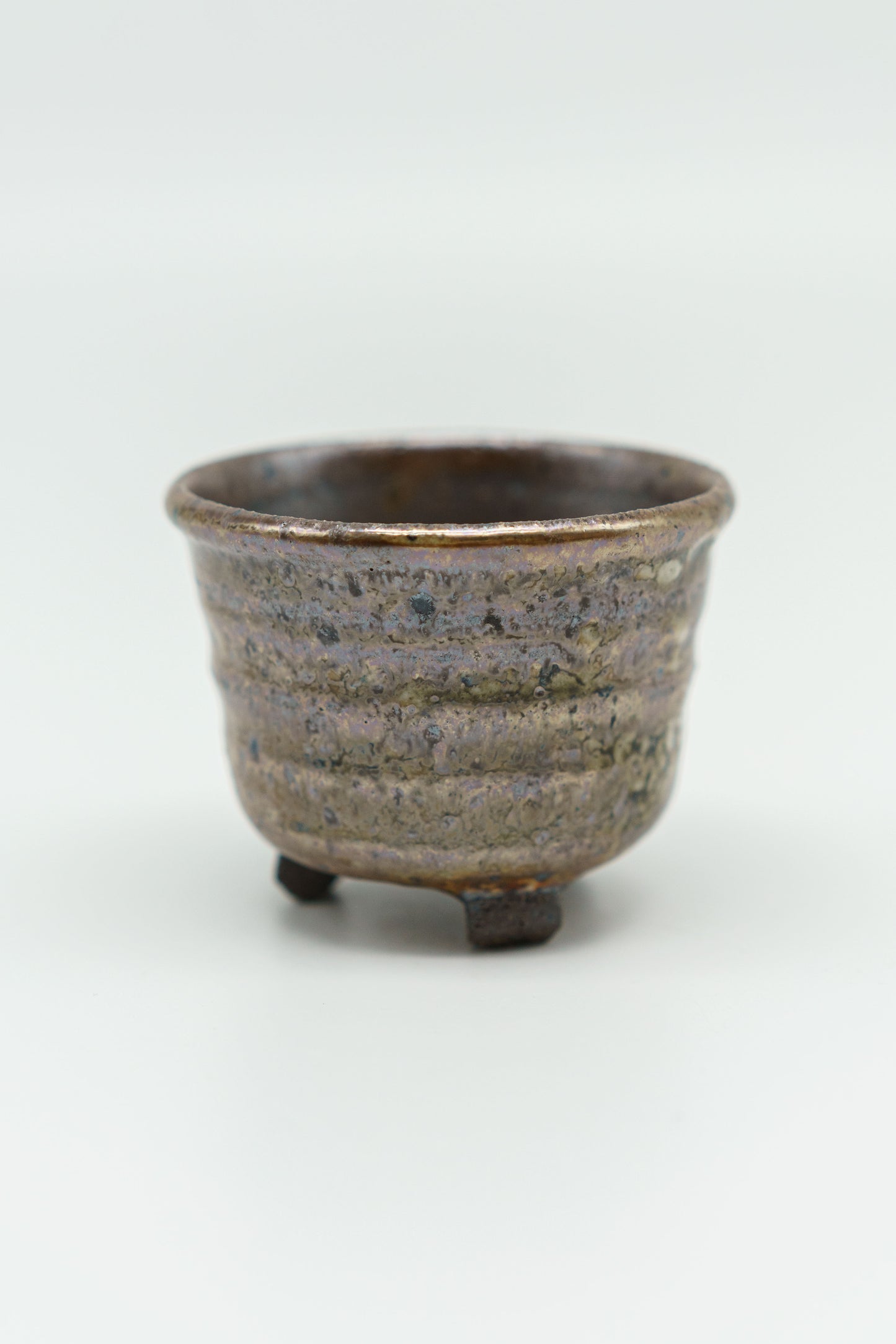 Metallic Brown Three-footed Planter