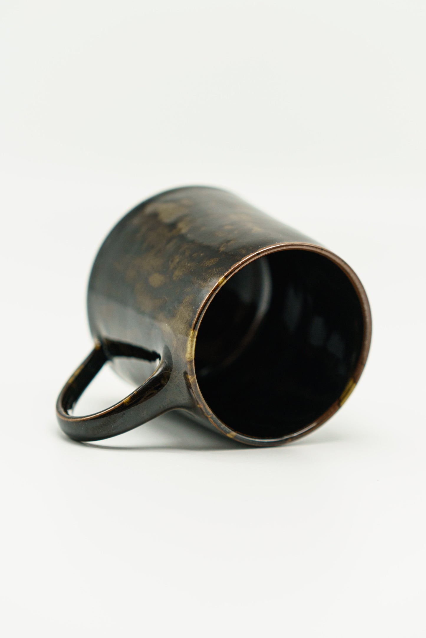 Large Cloudy Black and Yellow Mug