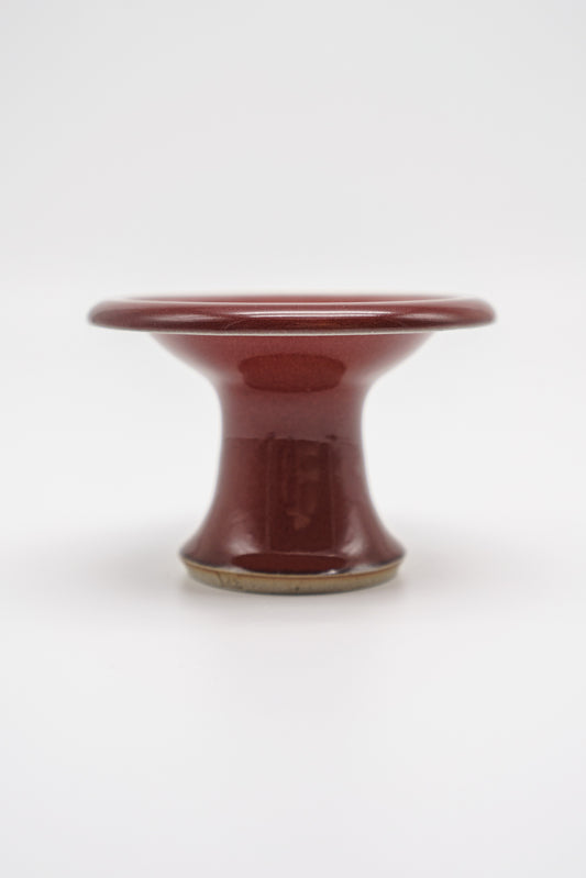 Pedestal Plate in Cranberry