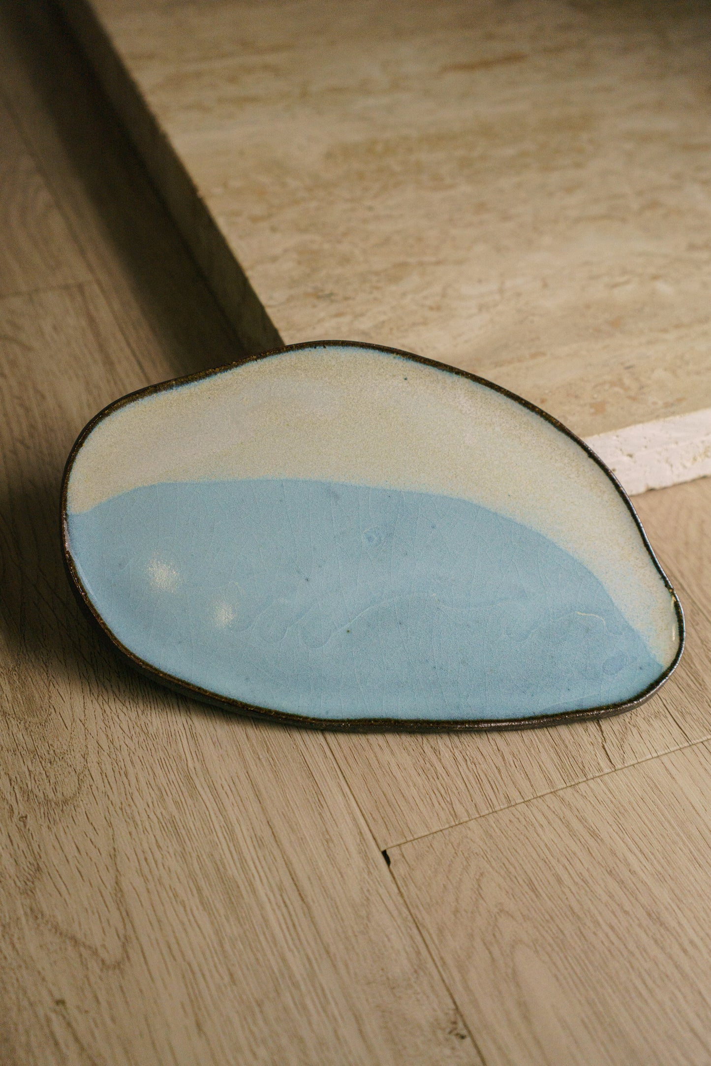 Two Tone Icy Blue Plate