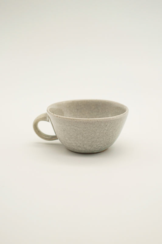 Wide Cappuccino Mug in Ice Crack