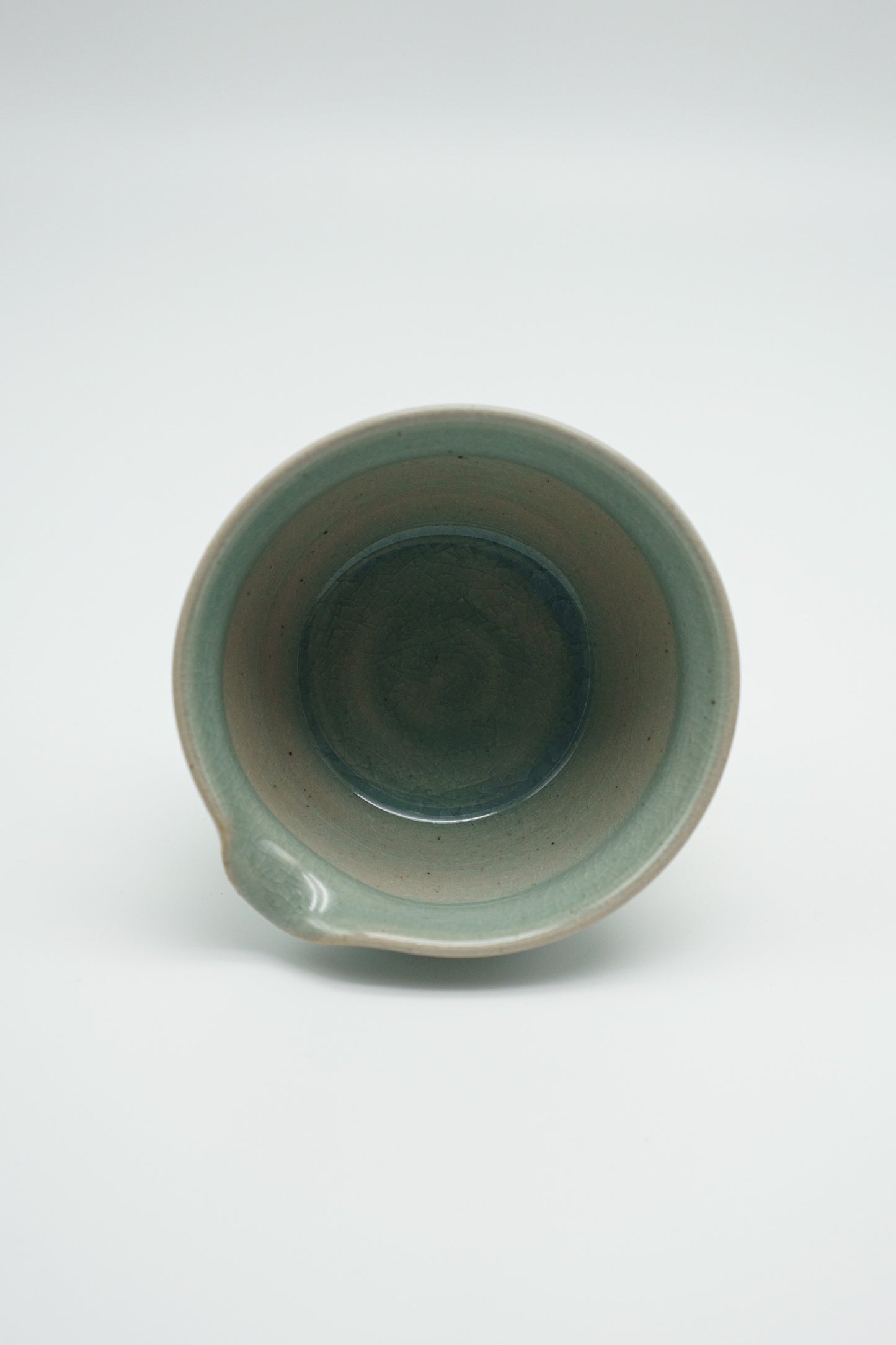 Collared Matcha Bowl in Celadon Blue