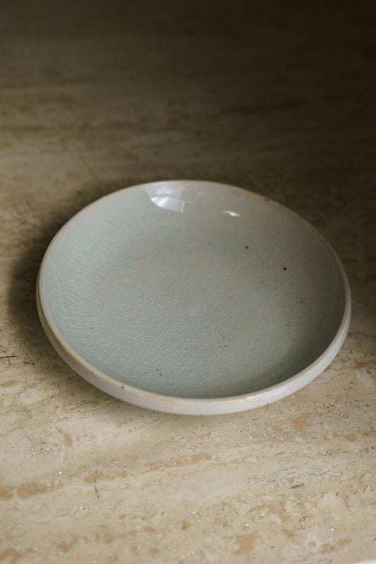 Shallow White Blue Plate