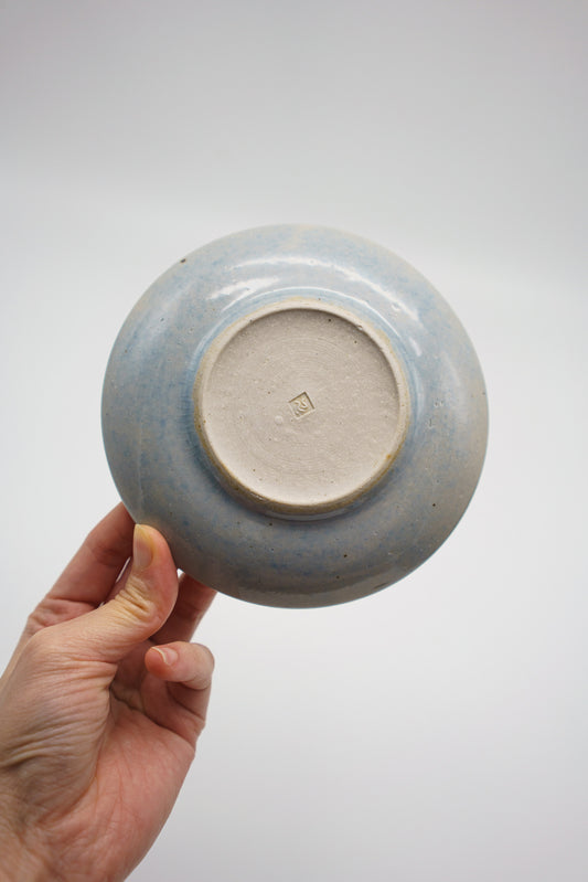 Shallow White Blue Plate