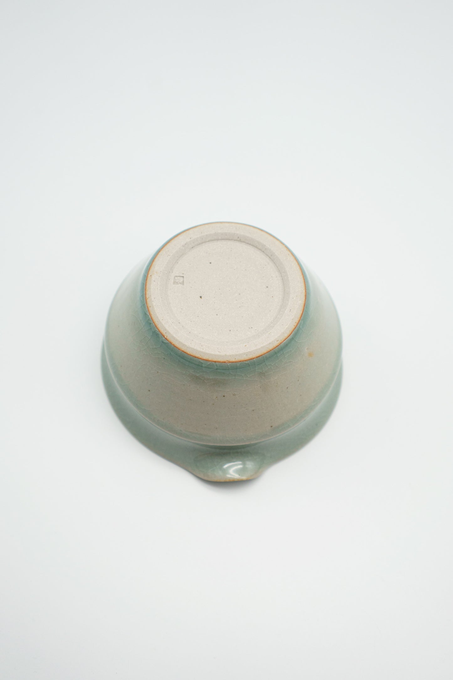 Collared Matcha Bowl in Celadon Blue