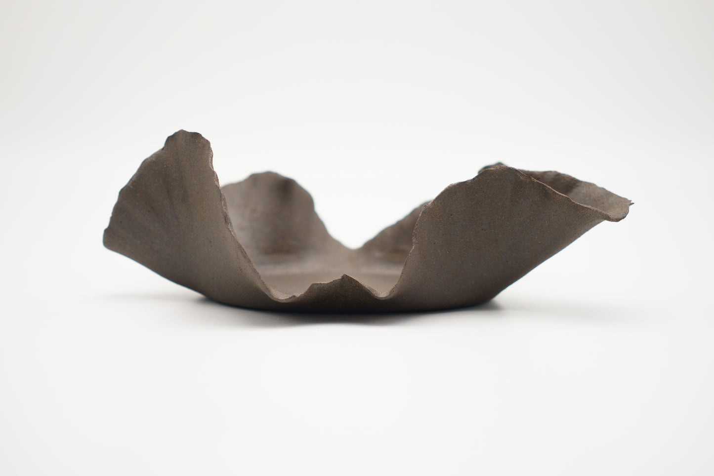 Sculptural Bowl in Dark Brown Clay