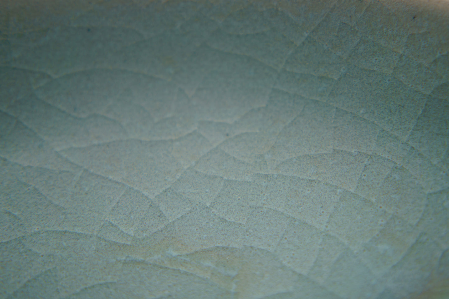 Small Shallow Bowl in Icy Crackle Blue