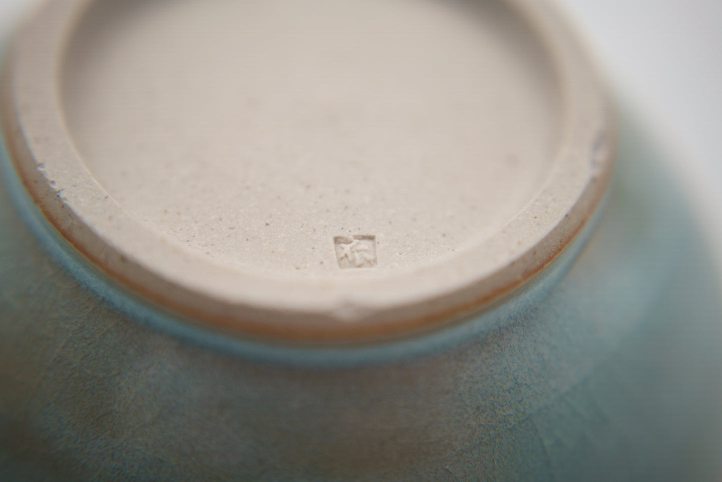 Small Shallow Bowl in Icy Crackle Blue