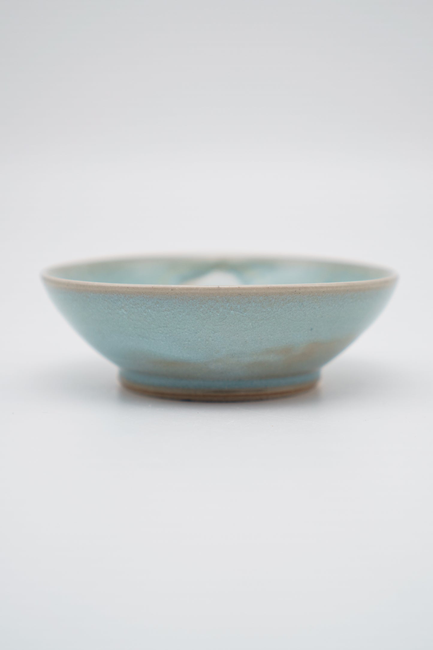 Small Shallow Bowl in Icy Crackle Blue
