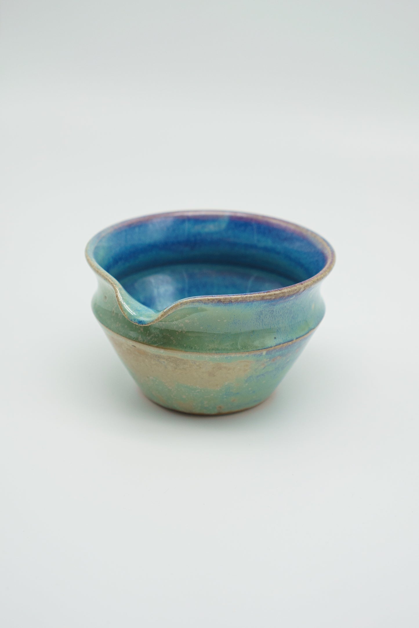 Collared Matcha Bowl in Cerulean