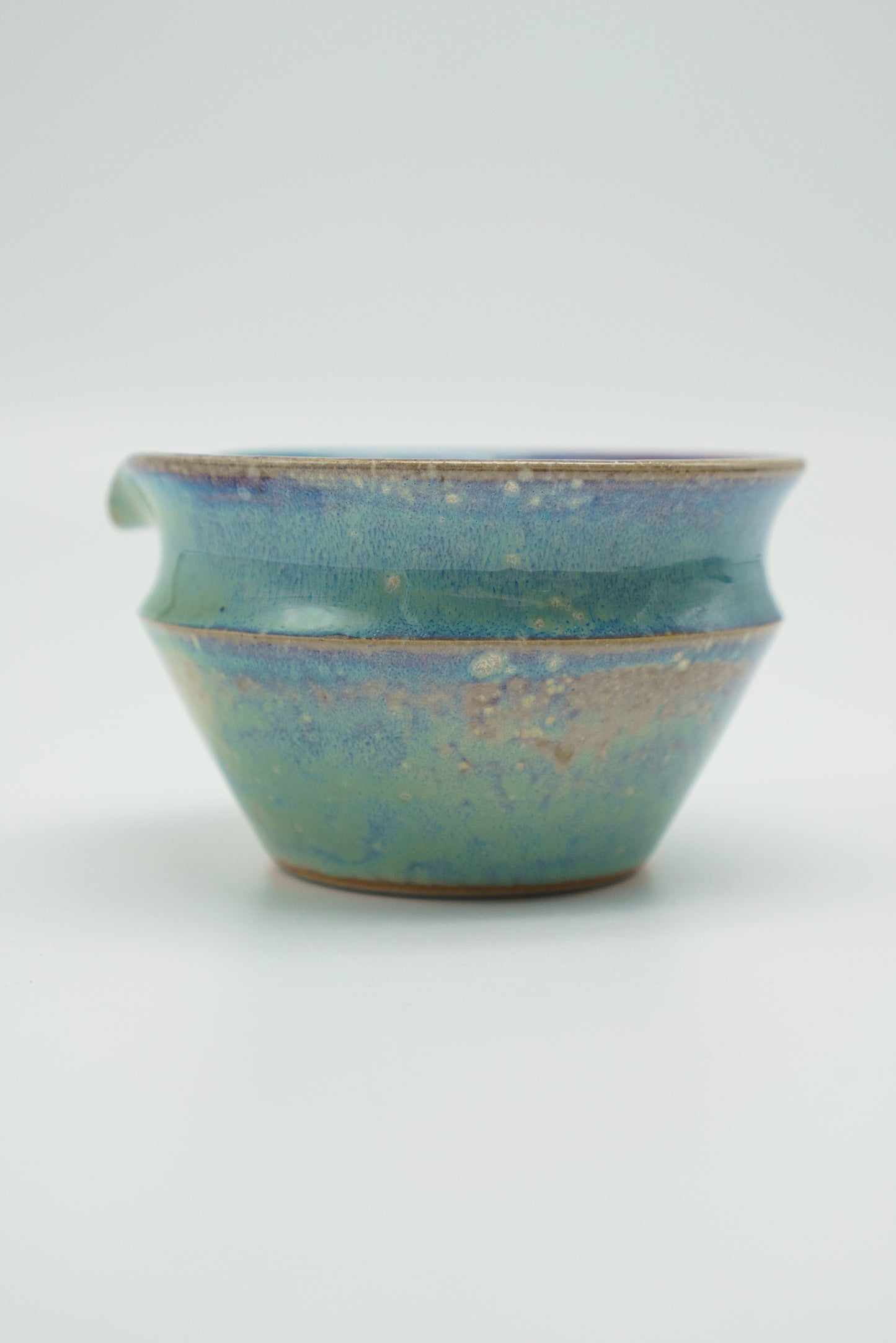 Collared Matcha Bowl in Cerulean