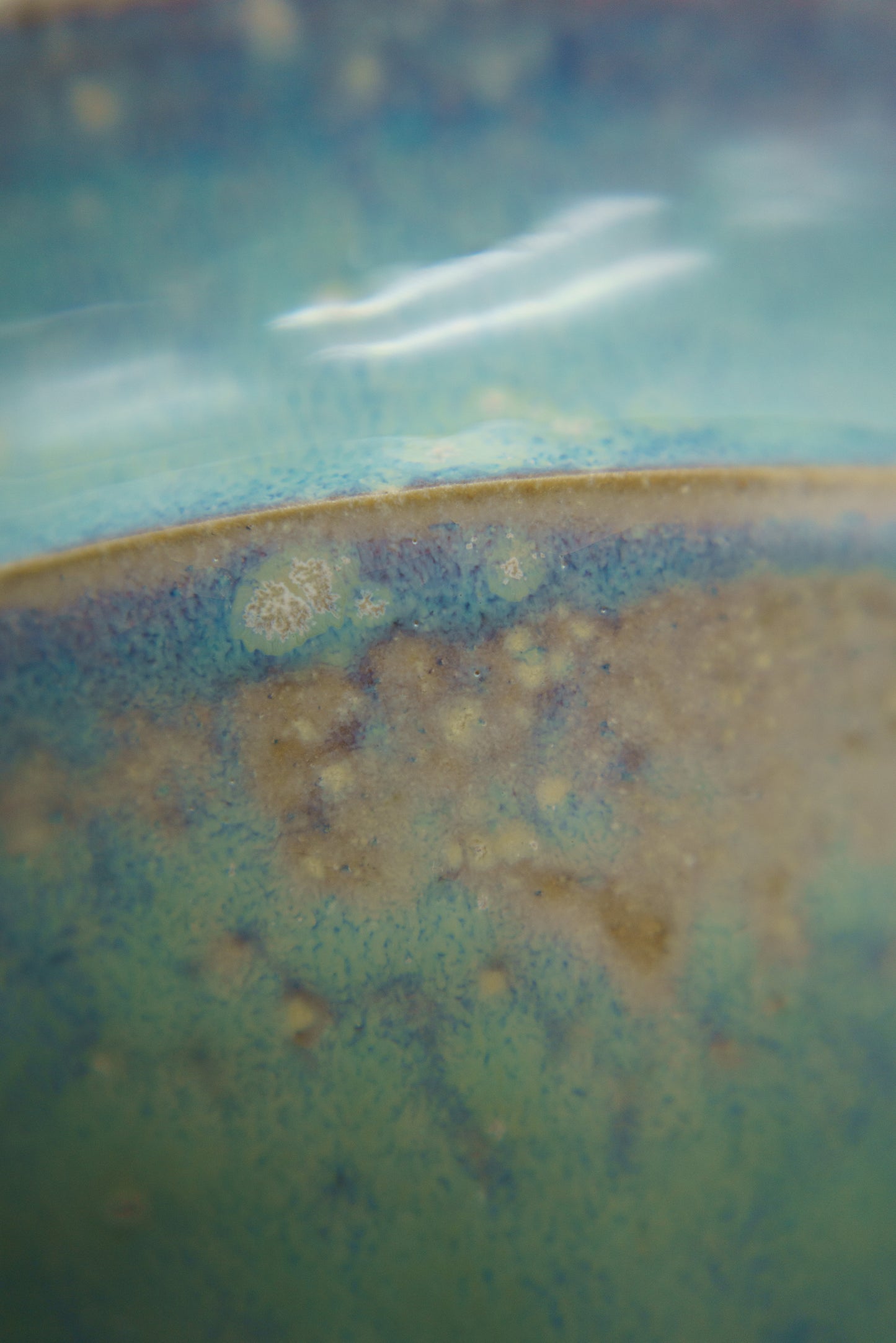 Collared Matcha Bowl in Cerulean