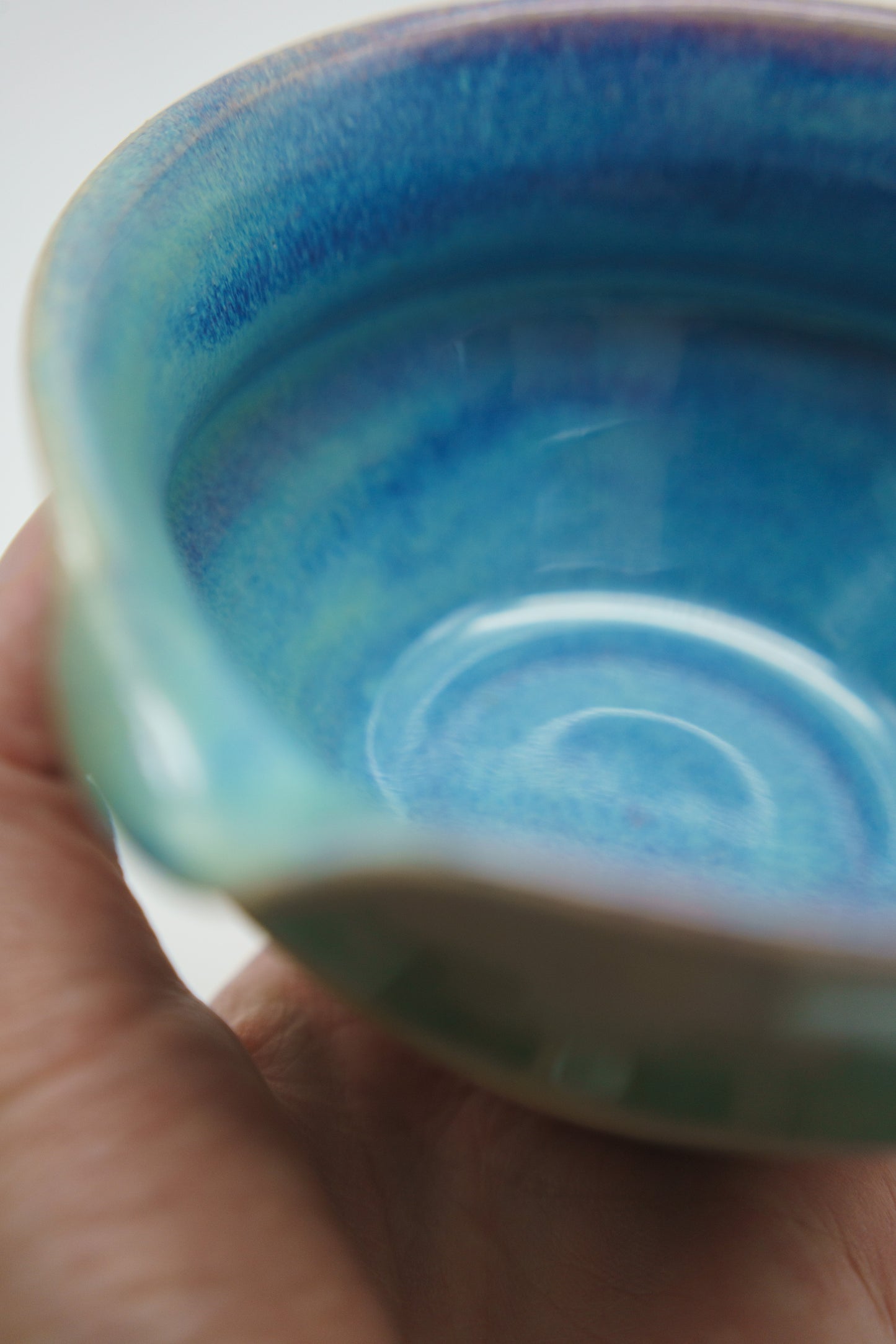 Collared Matcha Bowl in Cerulean