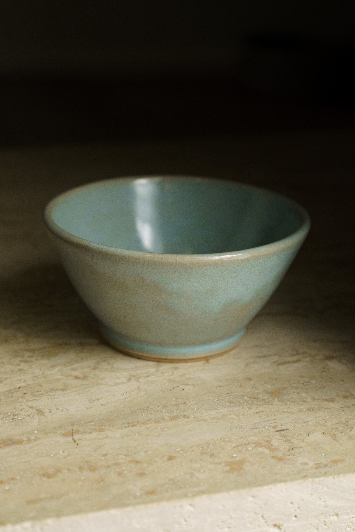 Small Ice Cream Bowl in Icy Crackle Blue
