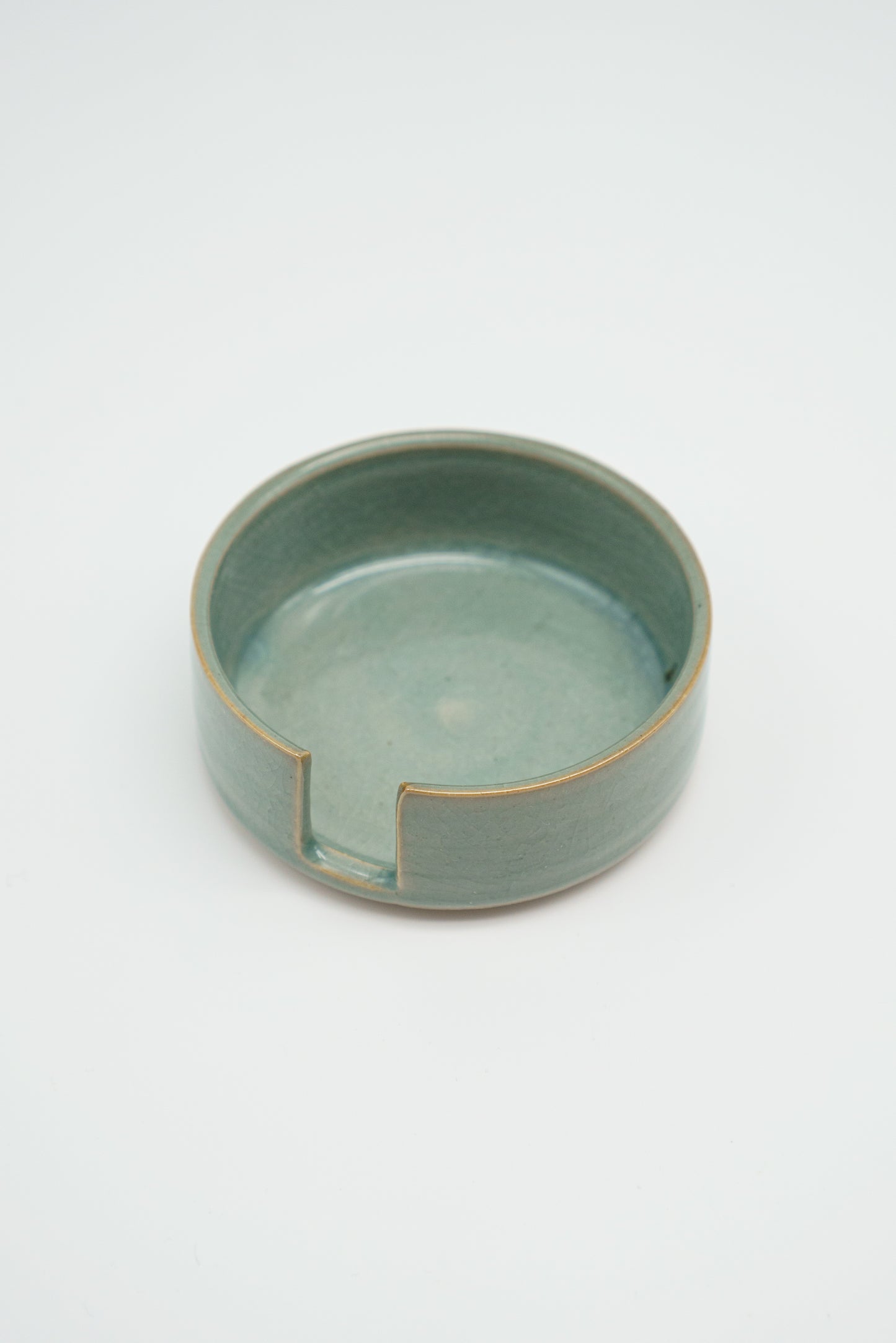 Medium Notched Mini Dish in Celadon