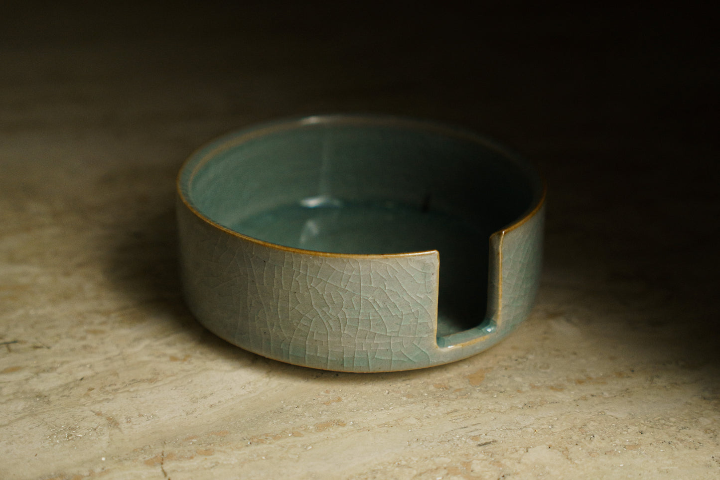 Medium Notched Mini Dish in Celadon