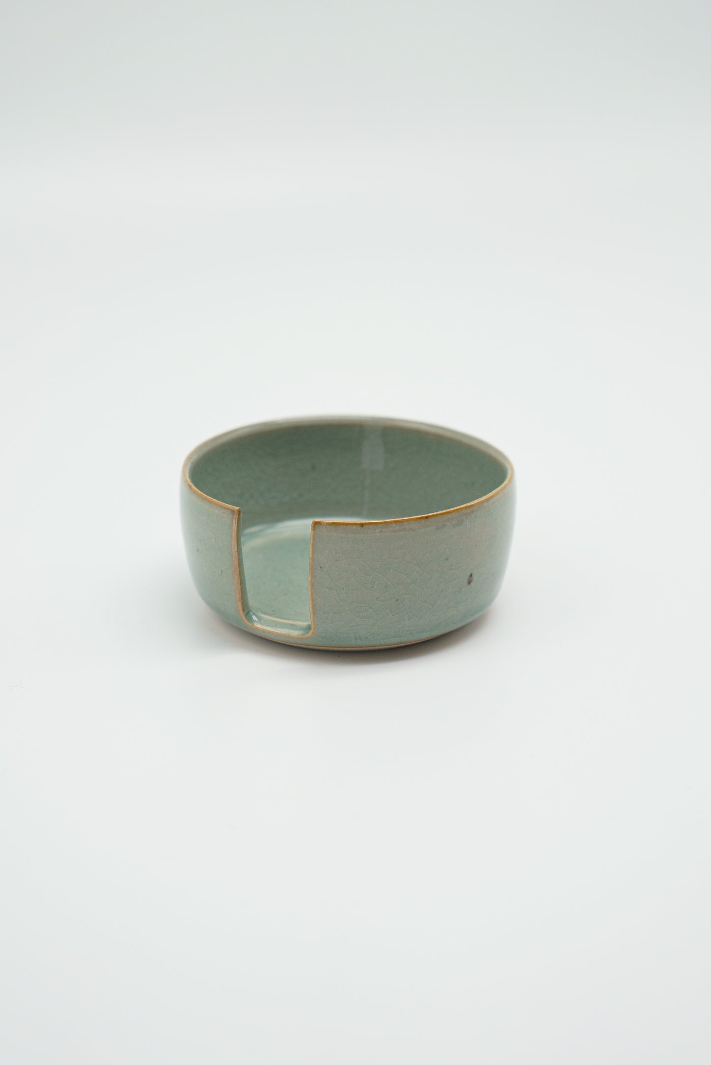 Small Notched Mini Dish in Celadon
