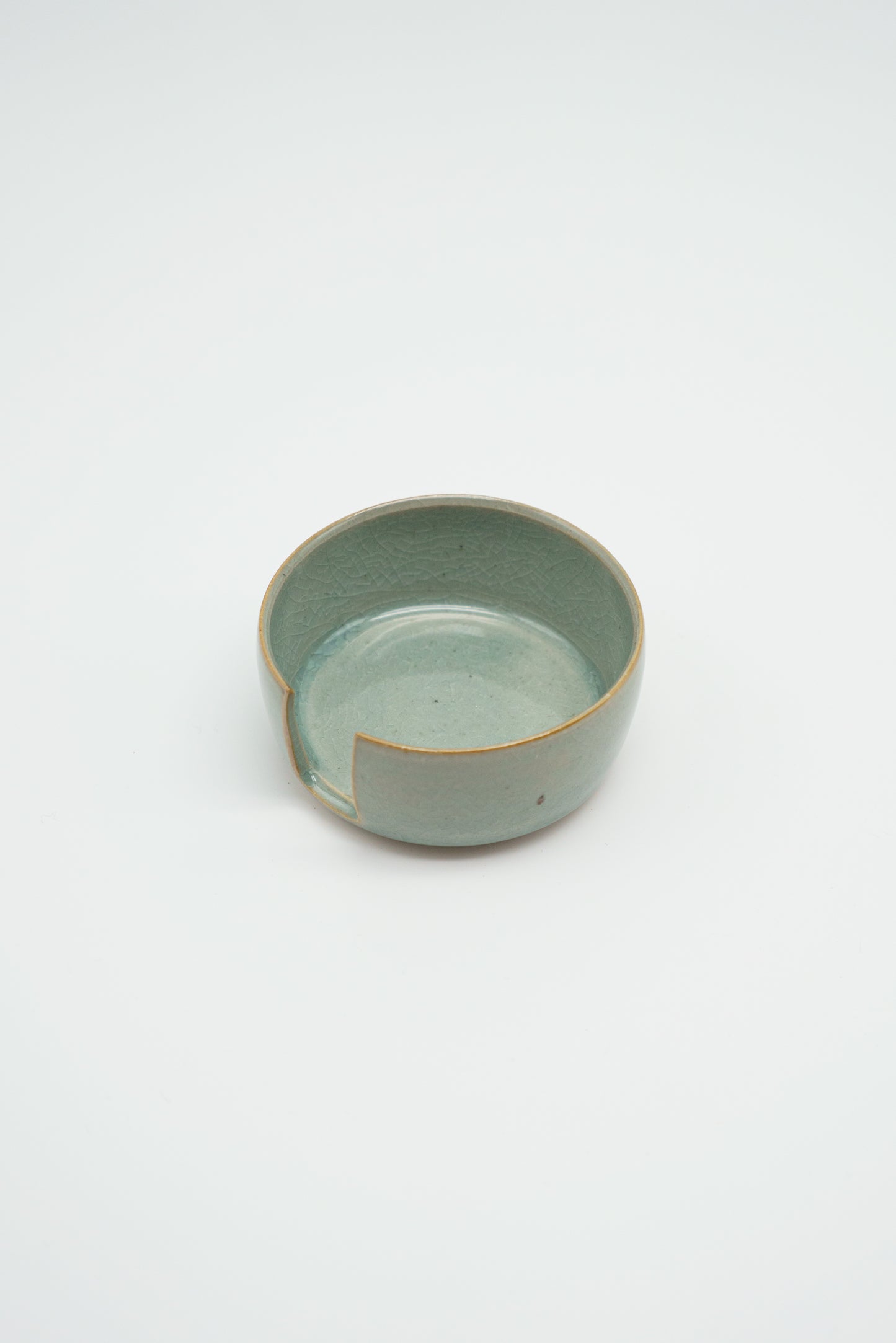 Small Notched Mini Dish in Celadon