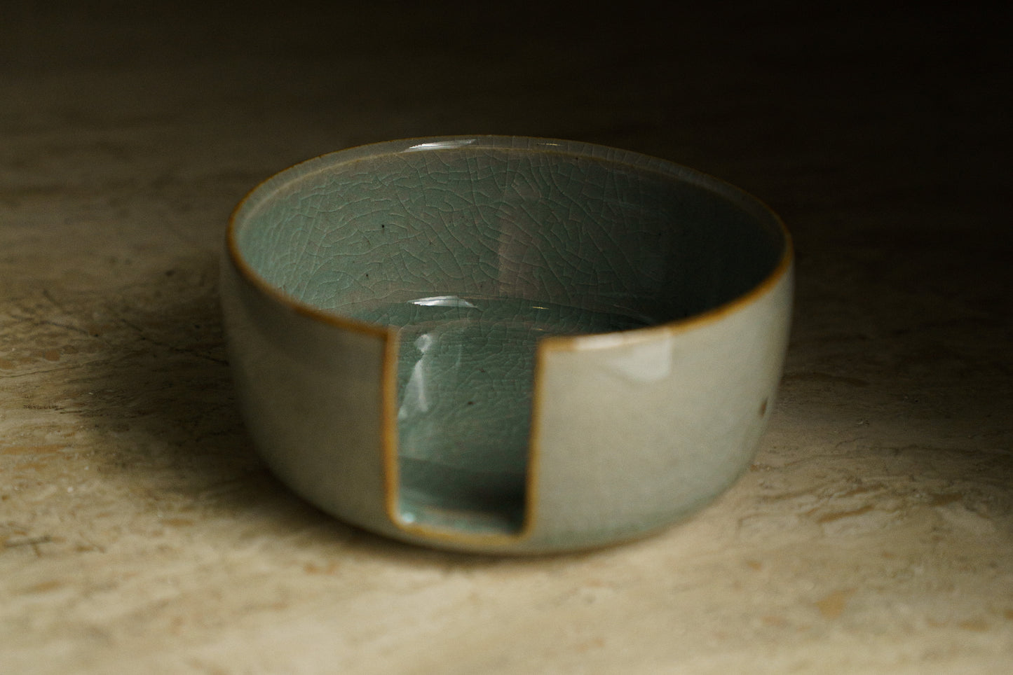 Small Notched Mini Dish in Celadon