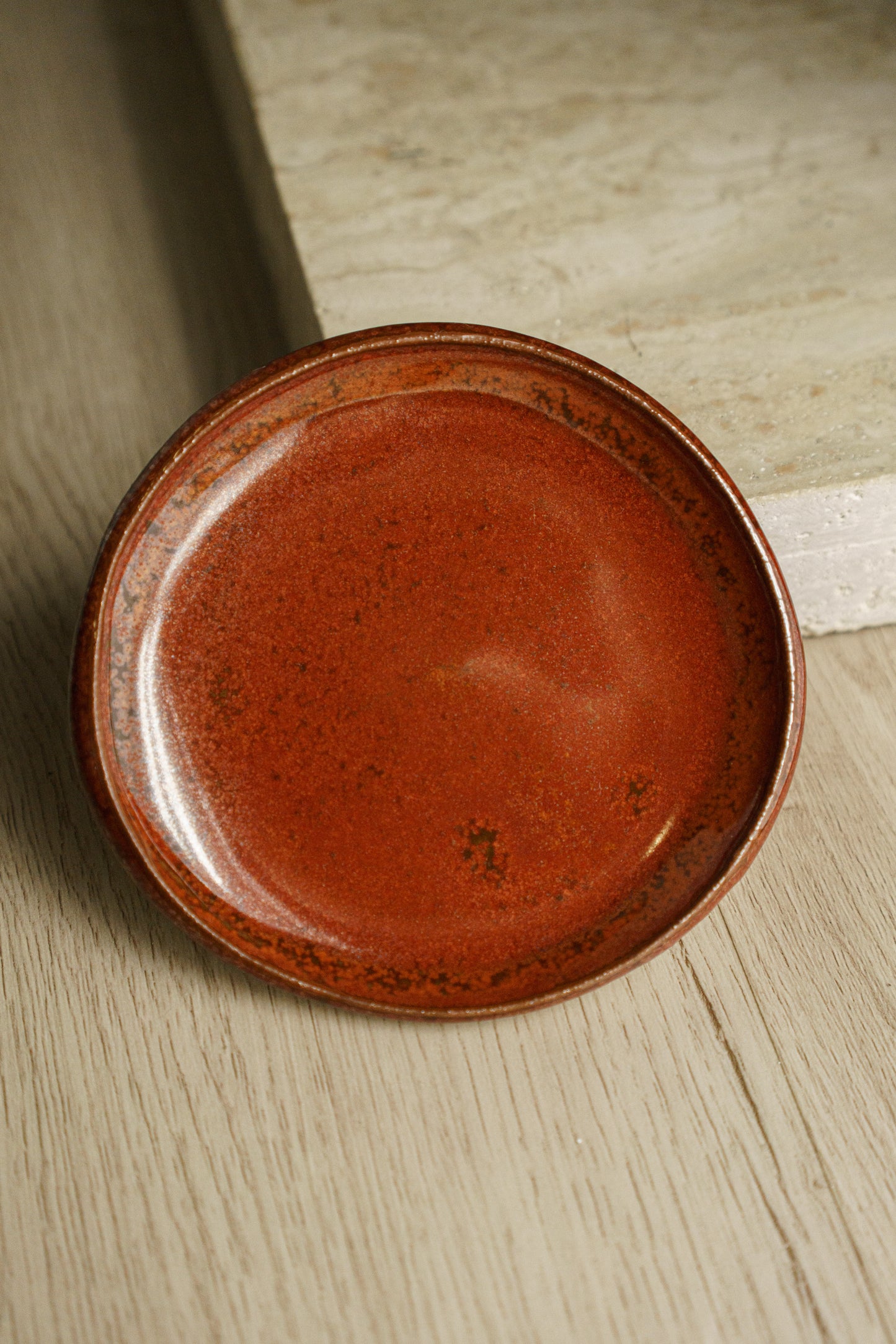 Small Wavy Dish in Ohata Red