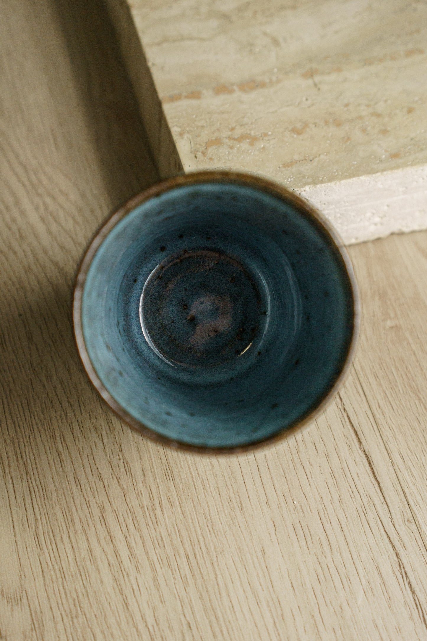 Icy Blue Cup on Dark Clay