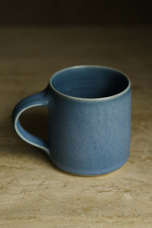 small blue/lavender mug.